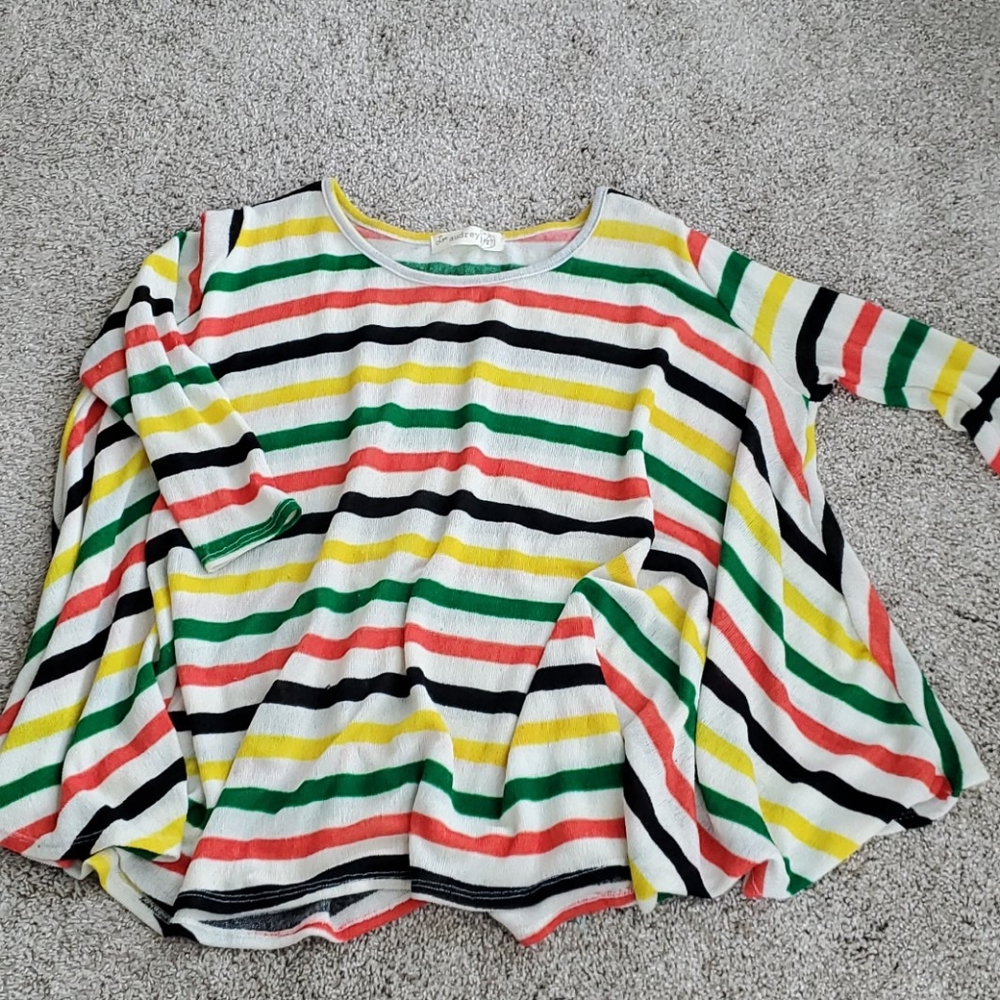 Audrey 3+1 Poncho style Tunic Top